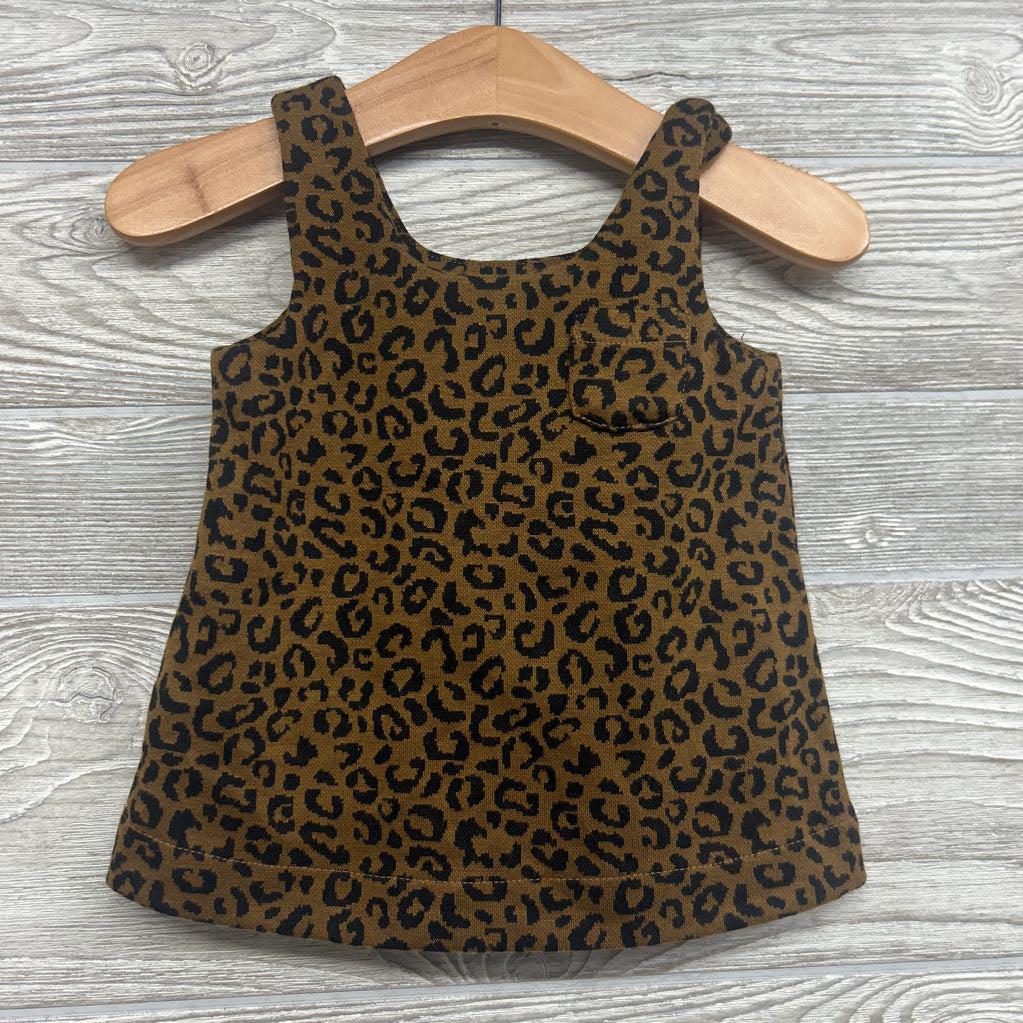 Tank Dress Animal Print Chest Pocket 0-3M