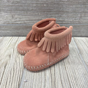 Fringe Moccasins Velcro Back 2c