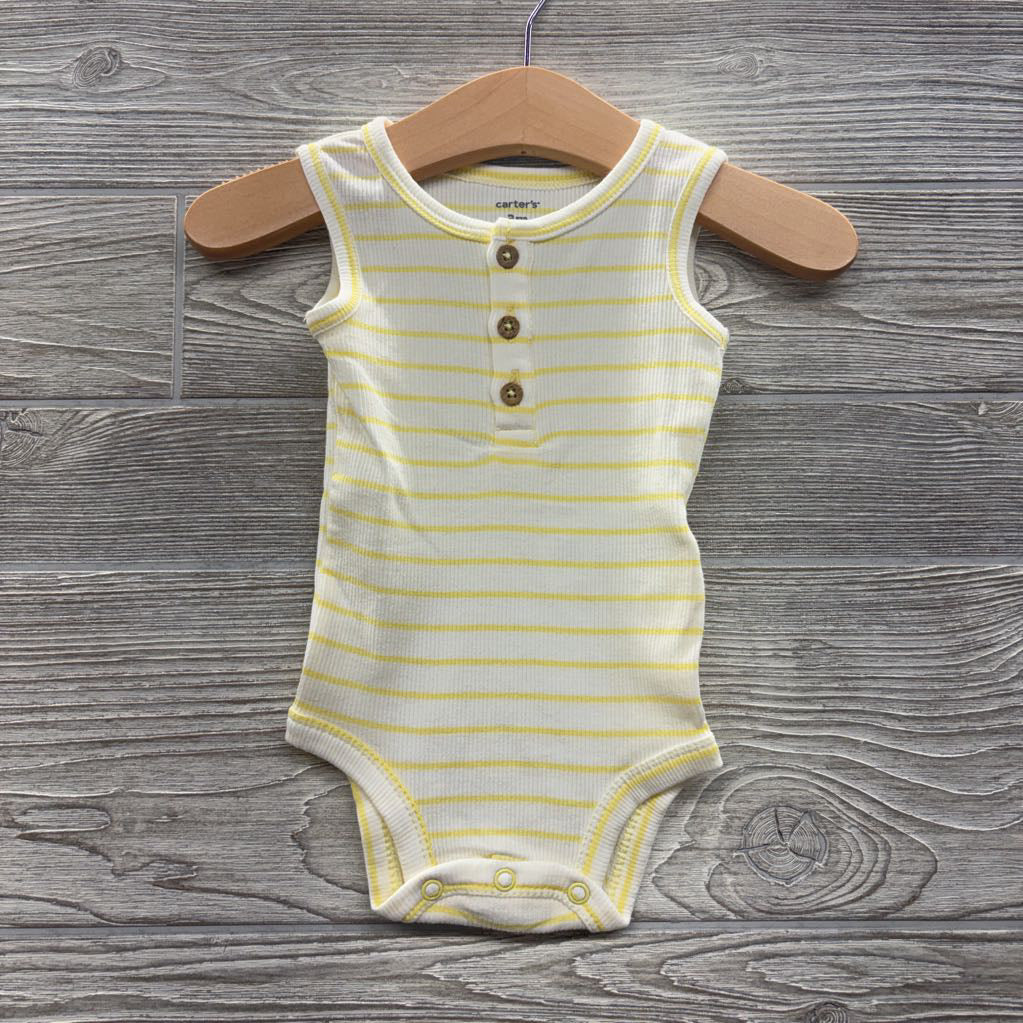 Ribbed Tank Henley Bodysuit Stripes 3M