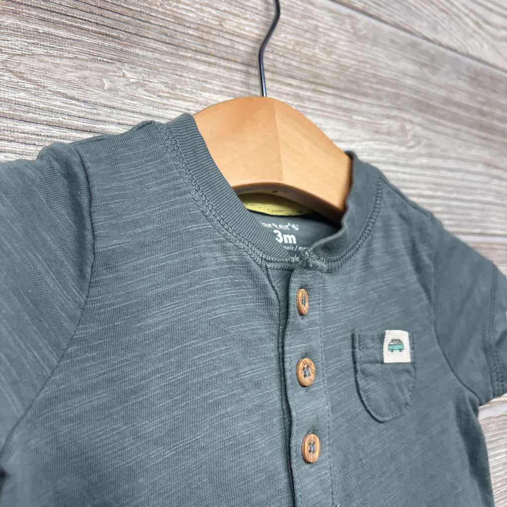 Henley Shorty Romper Van 3M