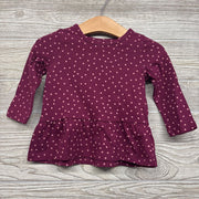 LS Peplum Shirt Dots 9M
