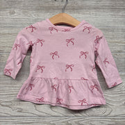 LS Peplum Shirt Bows 9M