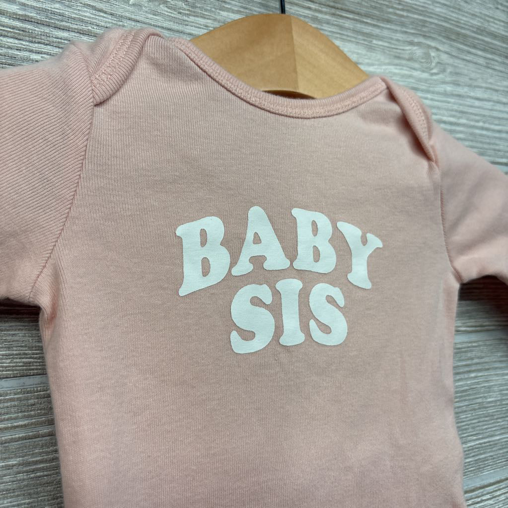 LS Bodysuit Baby Sis 0-3M