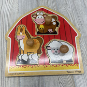 Wooden Jumbo Knob Puzzle Farm Animals