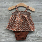 Smocked Tank Sunsuit Flowers 6M