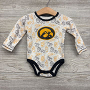 LS Bodysuit IA Hawkeyes Go Team Popcorn 6-9M