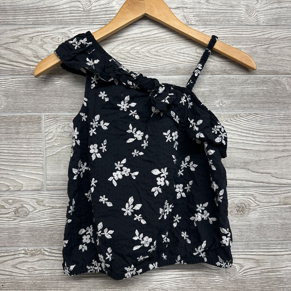 Side Strap Ruffle Shirt Flowers 10-12