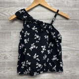 Side Strap Ruffle Shirt Flowers 10-12