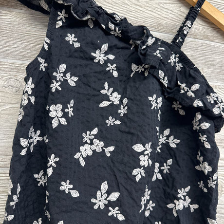 Side Strap Ruffle Shirt Flowers 10-12