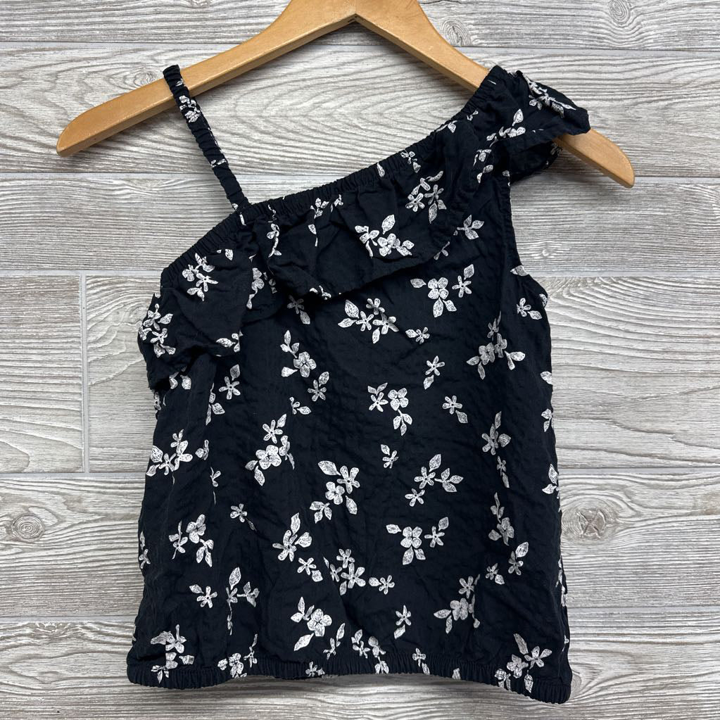 Side Strap Ruffle Shirt Flowers 10-12