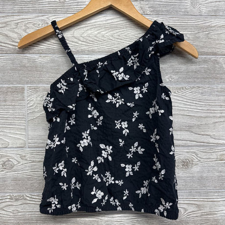 Side Strap Ruffle Shirt Flowers 10-12