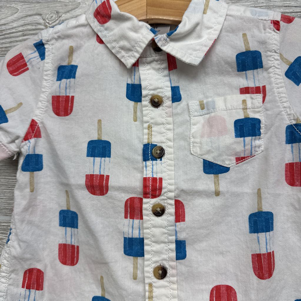 Button Up SS Shirt Bomb Pops 2t