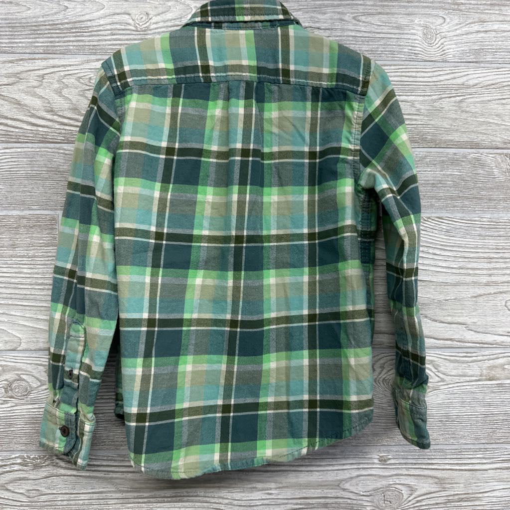 Flannel Button Up Plaid Shirt 4-5