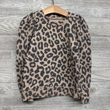 Puff Shoulder Crewneck Animal Print 5t