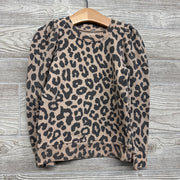 Puff Shoulder Crewneck Animal Print 5t