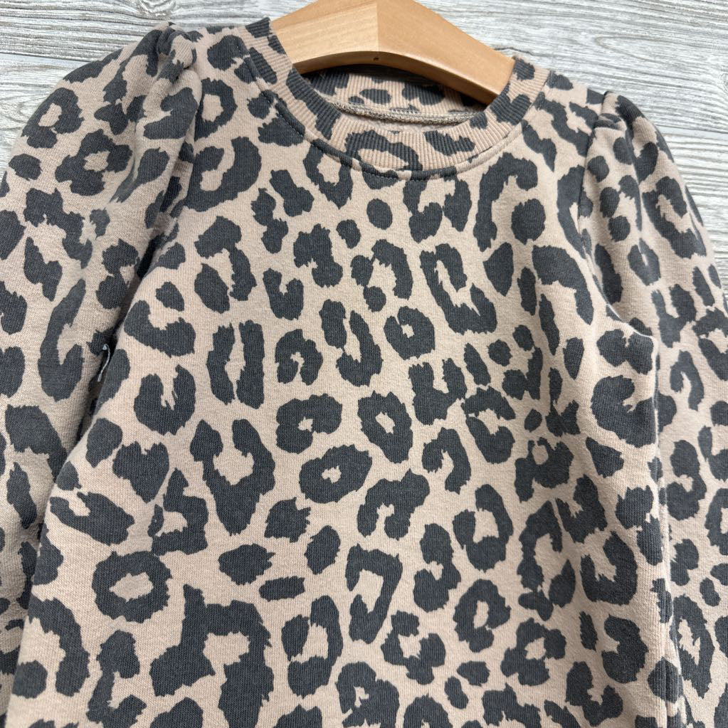 Puff Shoulder Crewneck Animal Print 5t