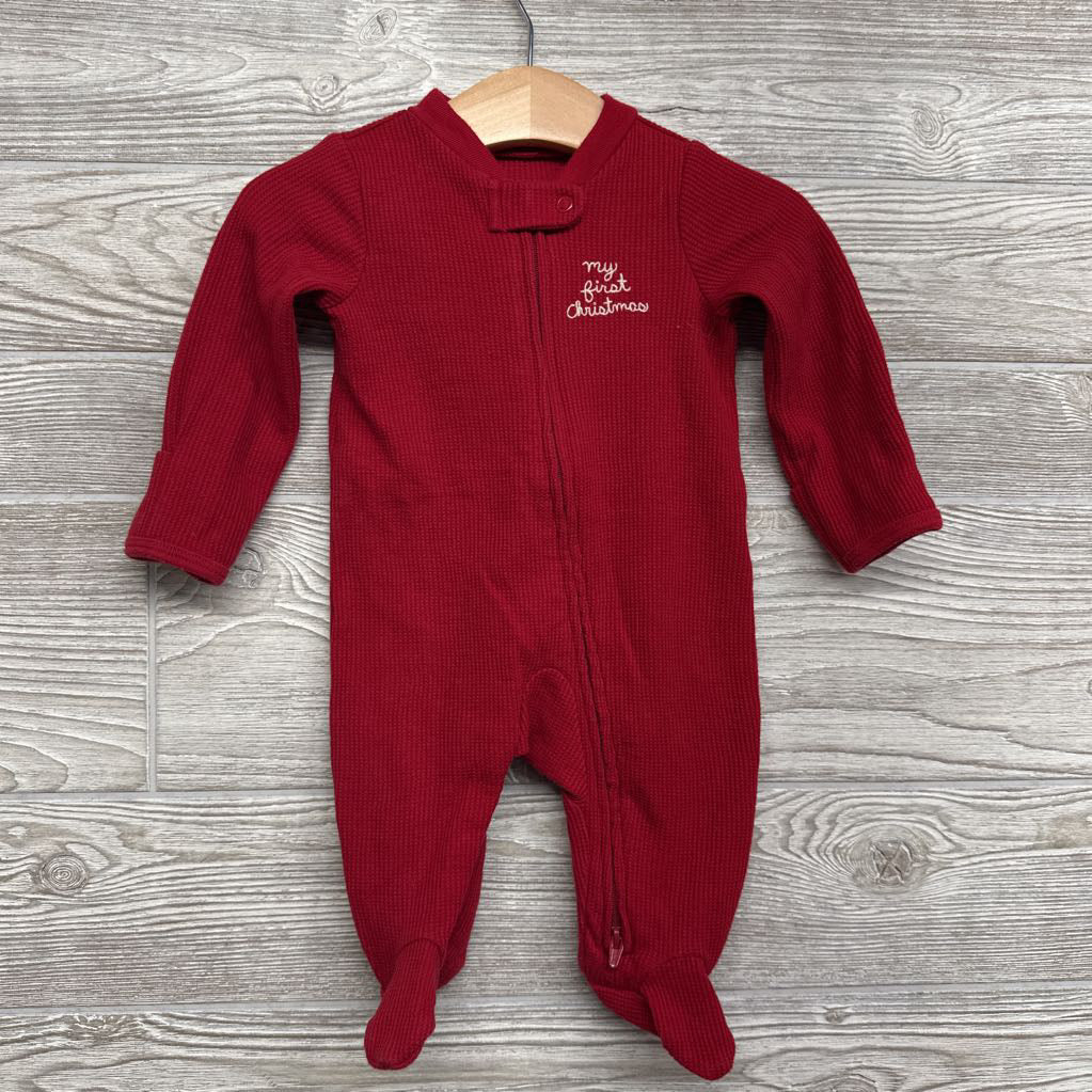 Waffle Knit Sleeper My First Christmas 3M