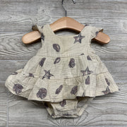 Muslin Tiered Sundress Sea Shells 0-3M