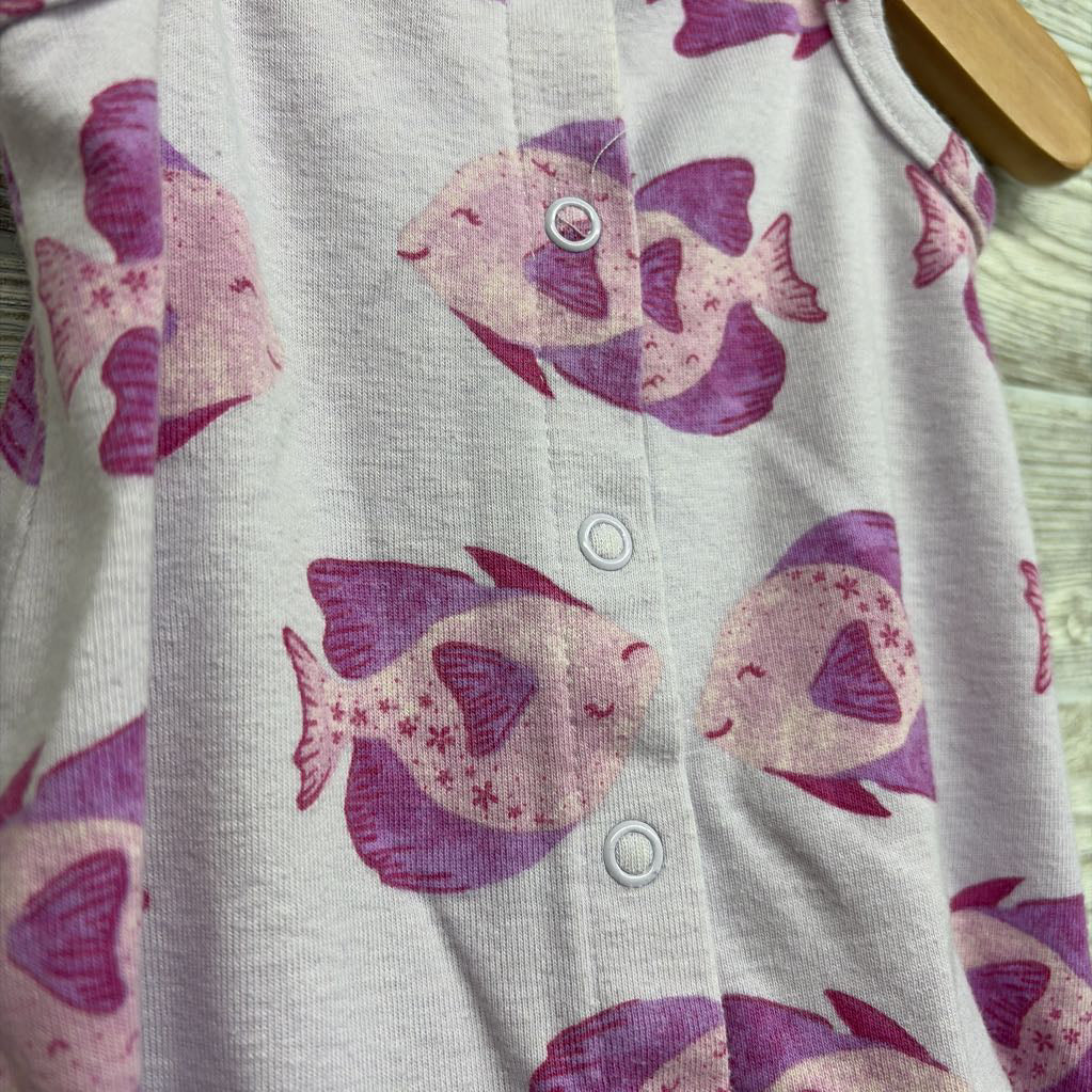 Button Up Romper Fish 0-3M