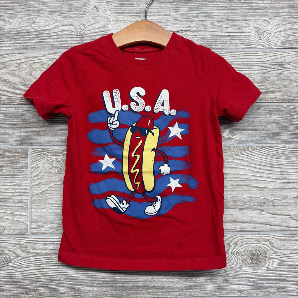 Shirt USA Hot Dog 4t
