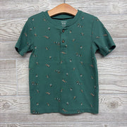 Ribbed Henley Shirt Animals 5t