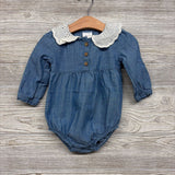 Bodsyuit Eyelet Scallop Neckline 12M