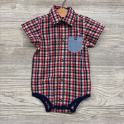 Gingham Plaid SS Bodysuit 6-9M