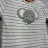 Ribbed Organic Outfit Elephant 0-3M