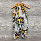 Satin Jumpsuit Flowers 3-6m