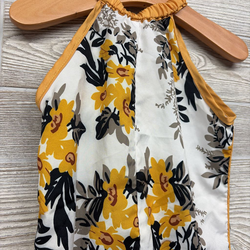 Satin Jumpsuit Flowers 3-6m