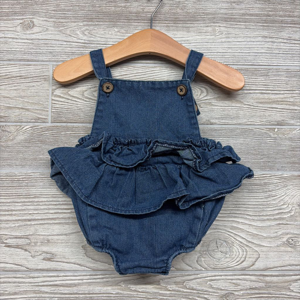 Denim Ruffle Romper 3-6M