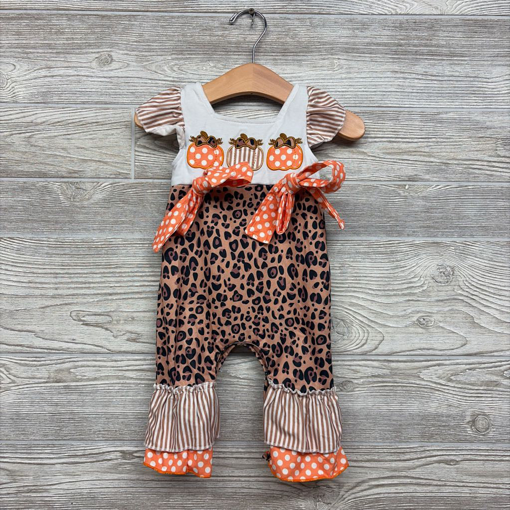 Romper Animal Print Pumpkins 3-6M
