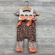 Romper Animal Print Pumpkins 3-6M