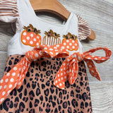 Romper Animal Print Pumpkins 3-6M