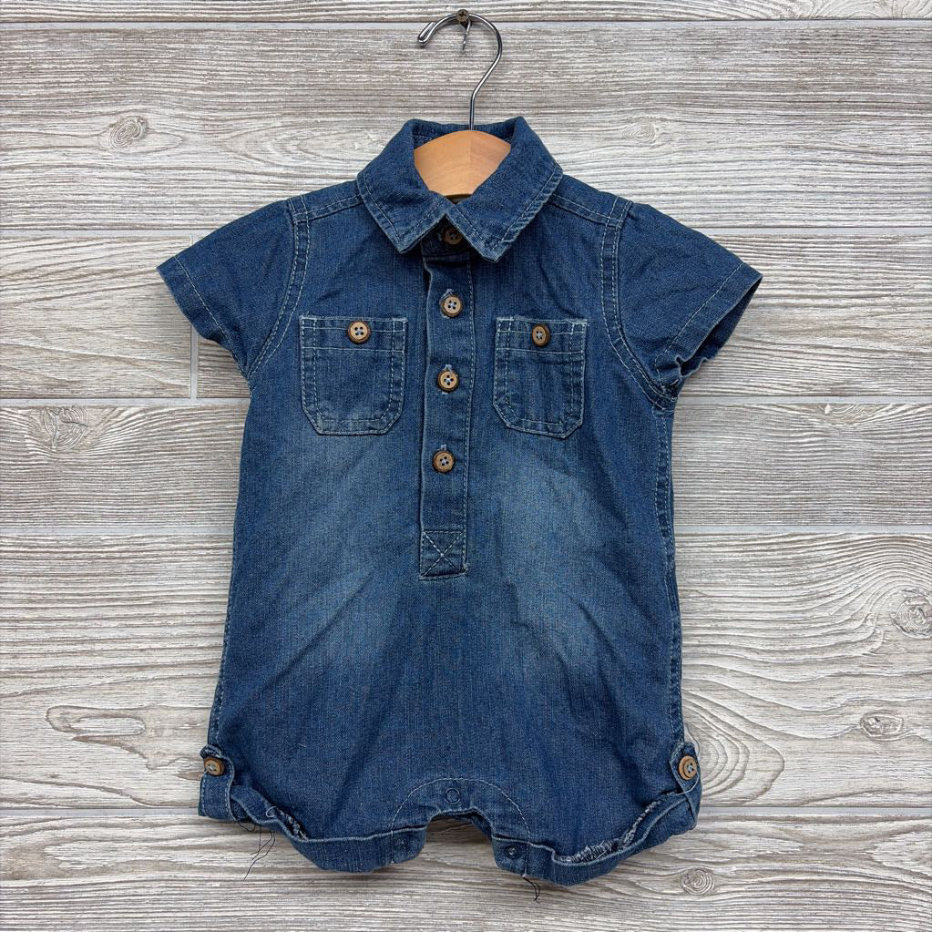 Denim Shorty Outfit 3-6M