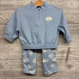 NEW 1/4 Zip Pullover & Pants Clouds 3-6M
