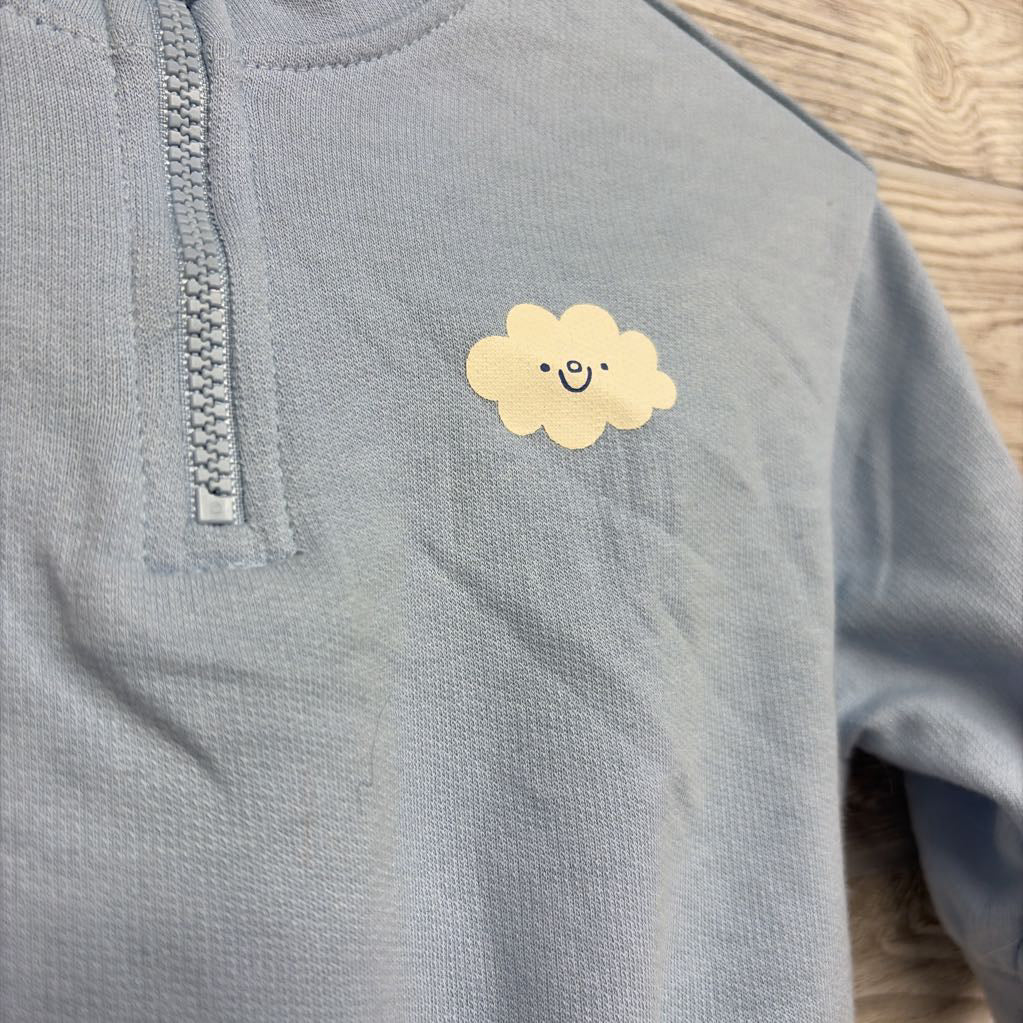 NEW 1/4 Zip Pullover & Pants Clouds 3-6M