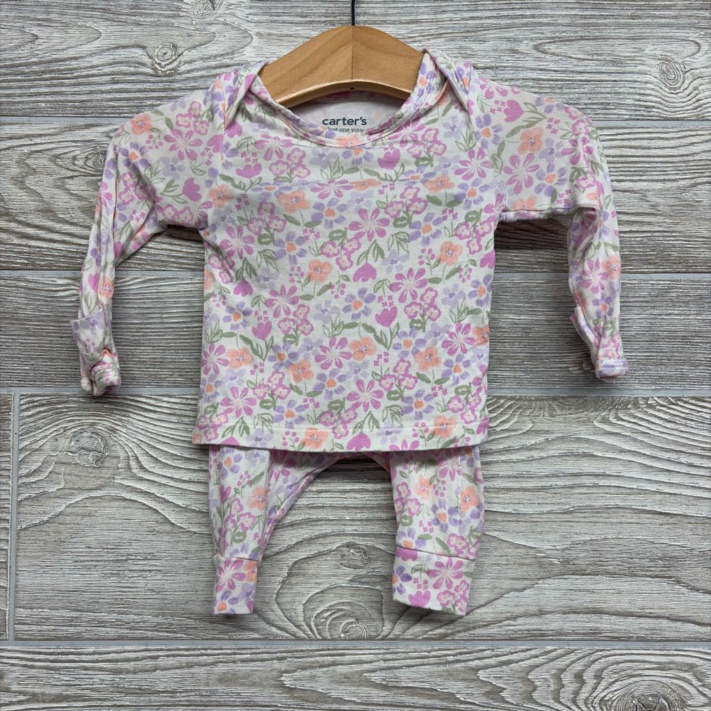 Bamboo 2 Pc Pj Flowers BV