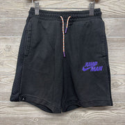 French Terry Drawstring Shorts Mesh Side Stripe 10-12