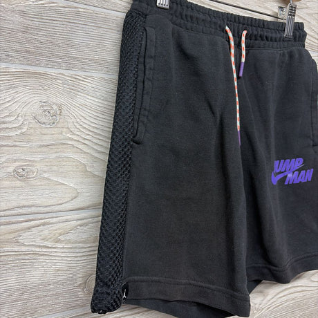French Terry Drawstring Shorts Mesh Side Stripe 10-12
