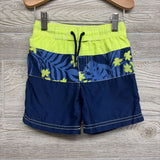 Swim Trunks Flowers 3t