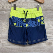 Swim Trunks Flowers 3t