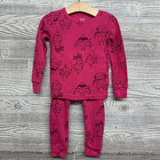 2 Pc LS Waffle Knit PJs Ice Cream Sundaes 3T
