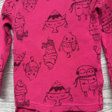 2 Pc LS Waffle Knit PJs Ice Cream Sundaes 3T