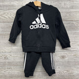 Full Zip Hoodie Logo & Jogger Sweatpants 3 Stripes 18M