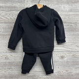 Full Zip Hoodie Logo & Jogger Sweatpants 3 Stripes 18M