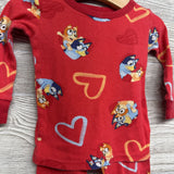 2 Pc LS PJs Hearts 18M
