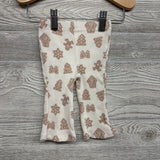 LS Ribbed Shirt & Flare Pants Gingerbread Bows 0-3M