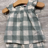 Flutter Sleeve Shirt & Joggers Buffalo Plaid 3-6M