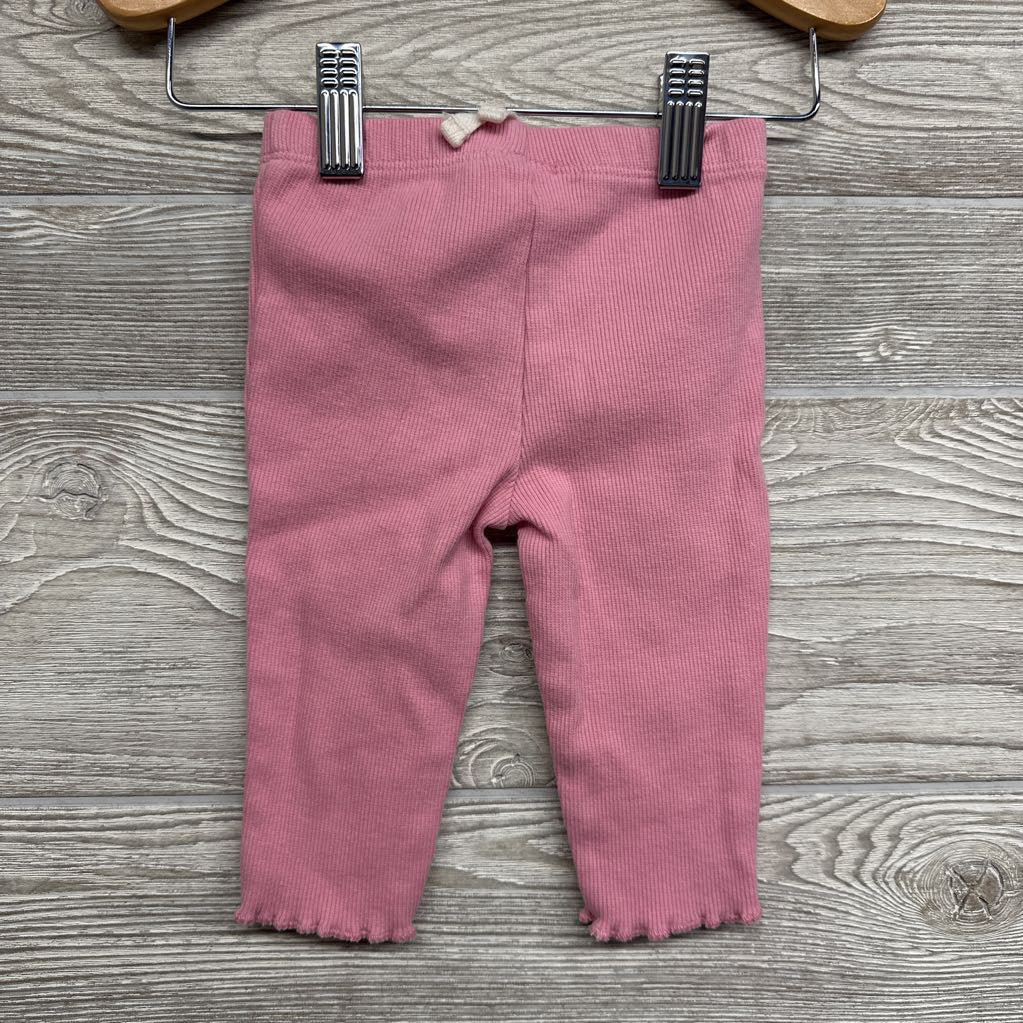 Ribbed Pants Lettuce Trim 6M